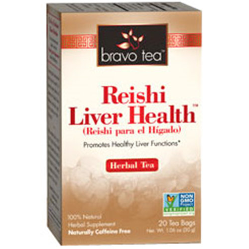 Bravo Tea Reishi Liver Health Herbal Tea, 20 Tea Bags, Bravo Tea