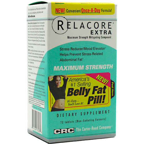 Carter Reed Relacore Extra, Maximum Strength, 72 Tablets (Stress Reducer/Mood Elevator)