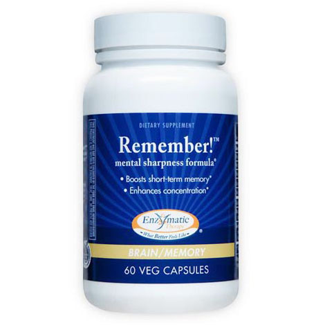 Enzymatic Therapy Remember, 60 Veg Capsules, Enzymatic Therapy