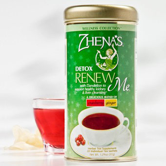Zhena's Gypsy Tea Herbal Tea, Renew Me, Cranberry Ginger, 6 x 22 Tea Bags/Case, Zhena's Gypsy Tea