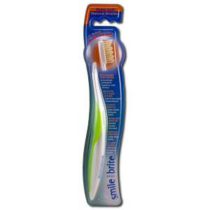 Smile Brite Replaceable Head Natural Toothbrush, V-Wave Extra Soft, Smile Brite