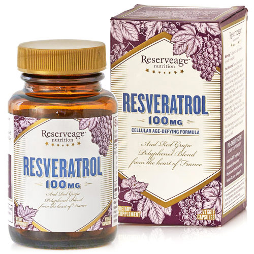 ReserveAge Organics Resveratrol 100 mg, Cellular Age-Defying Formula, 30 Veggie Capsules, ReserveAge Organics