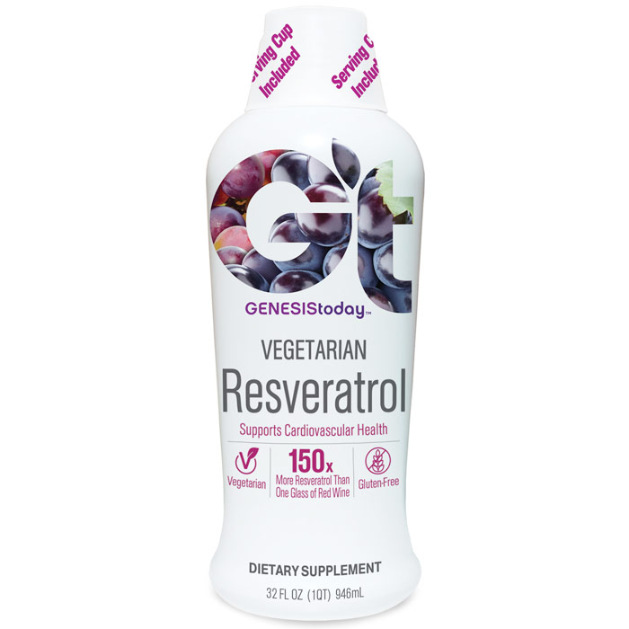 Genesis Today Resveratrol Liquid Supplement, 32 oz, Genesis Today