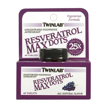 Twinlab Resveratrol Max Dots, 60 Quick-Dissolve Tablets, Twinlab