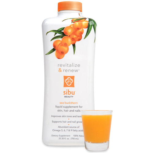 Sibu Beauty Revitalize & Renew, Sea Buckthorn Liquid Supplement for Skin, Hair and Nails, 25.35 oz, Sibu Beauty