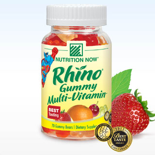 Nutrition Now Rhino Gummy Multi-Vitamin Plus Immune Support for Children, 150 Gummy Bears, Nutrition Now