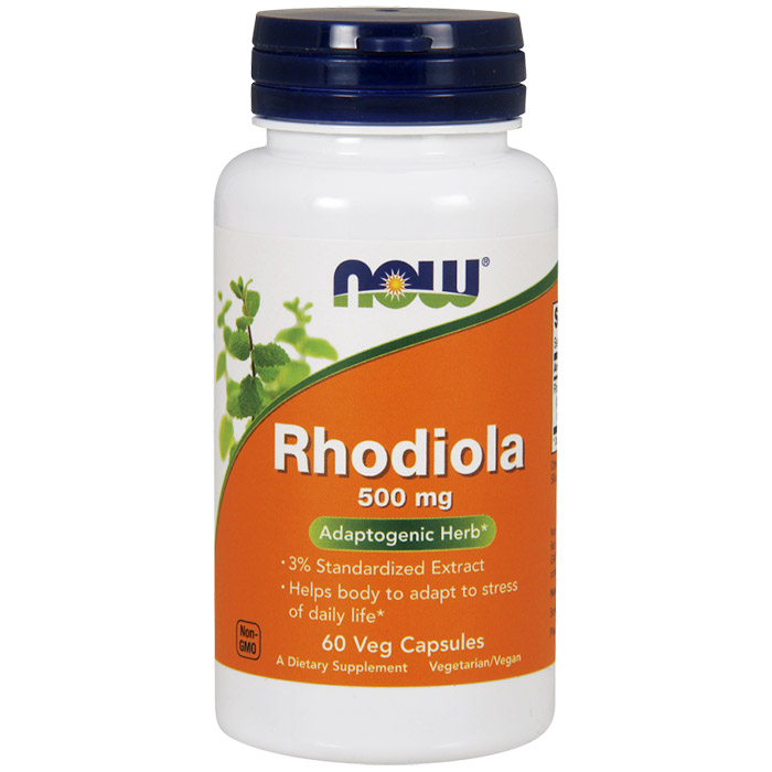 NOW Foods Rhodiola 500 mg (Rhodiola rosea) 60 Vcaps, NOW Foods