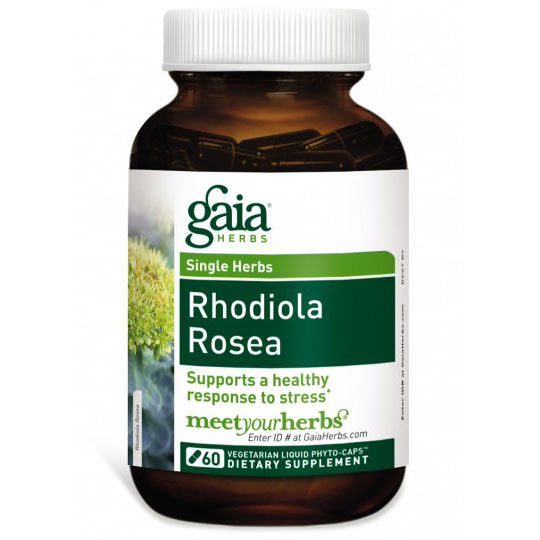 Gaia Herbs Rhodiola Rosea, Supports a Healthy Response to Stress, 120 Capsules, Gaia Herbs