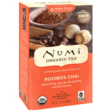Numi Tea Rooibos Chai Tea, Herbal Teasan, 16 Tea Bags, Numi Tea