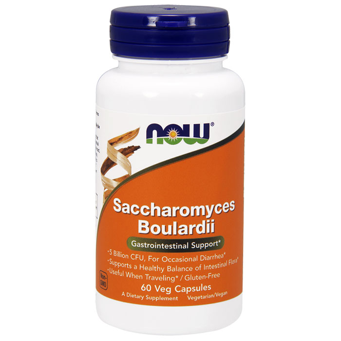 NOW Foods Saccharomyces Boulardii 5 Billion Strain, 60 Vcaps, NOW Foods