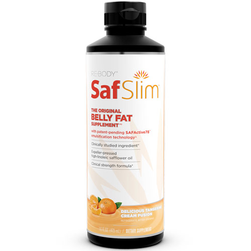 Re-Body (ReBody) Re-Body SafSlim Belly Fat Transformation, Delicious Tangerine Cream Fusion, 16 oz, ReBody Safflower Oil