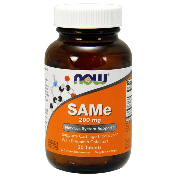 NOW Foods SAMe 200 mg (SAM-e 2X), 30 Tablets, NOW Foods