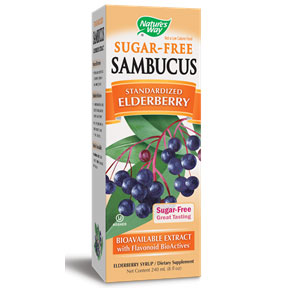 Nature's Way Sambucus Black Elderberry Sugar-Free Syrup, 7.8 oz, Nature's Way