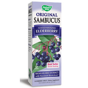 Nature's Way Sambucus Black Elderberry Original Syrup, 8 oz, Nature's Way
