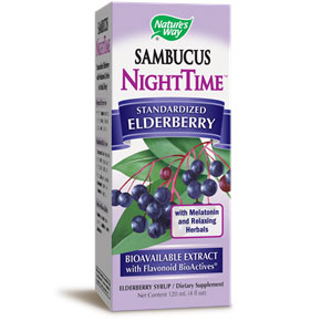 Nature's Way Sambucus NightTime, Elderberry Syrup, 4 oz, Nature's Way