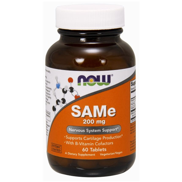 NOW Foods SAMe 200 mg Enteric Coated 60 Tabs, NOW Foods