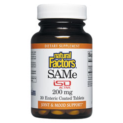 Natural Factors SAMe 200mg 60 Tablets, Natural Factors