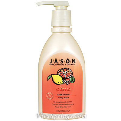 Jason Natural Satin Shower Body Wash Citrus 30 oz, Jason Natural