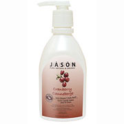 Jason Natural Satin Shower Body Wash Cranberry Canneberge, 30 oz, Jason Natural