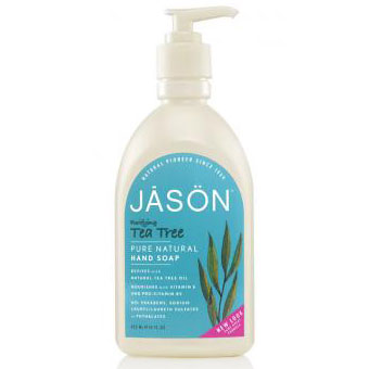 Jason Natural Satin Soap Tea Tree Oil with Pump 16 oz, Jason Natural