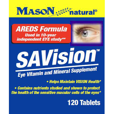 Mason Natural SAVision, AREDS Formula, 120 Tablets, Mason Natural