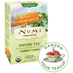 Numi Tea Organic Savory Tea, Carrot Curry, 12 Tea Bags, Numi Tea