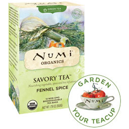 Numi Tea Organic Savory Tea, Fennel Spice, 12 Tea Bags, Numi Tea