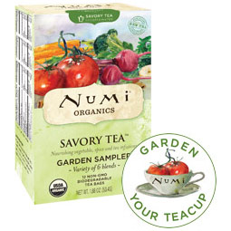 Numi Tea Organic Savory Tea, Garden Sampler, 12 Tea Bags, Numi Tea