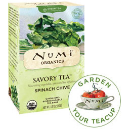Numi Tea Organic Savory Tea, Spinach Chive, 12 Tea Bags, Numi Tea
