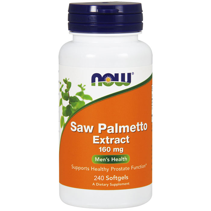 NOW Foods Saw Palmetto Extract Double Strength 160mg 240 Gels, NOW Foods