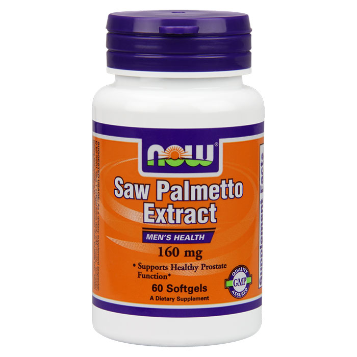 NOW Foods Saw Palmetto Extract Double Strength 160mg 60 Gels, NOW Foods