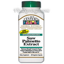 21st Century HealthCare Saw Palmetto Extract 200 Vegetarian Capsules, 21st Century Health Care