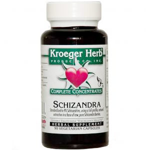Kroeger Herb Schizandra Complete Concentrate, 90 Vegetarian Capsules, Kroeger Herb