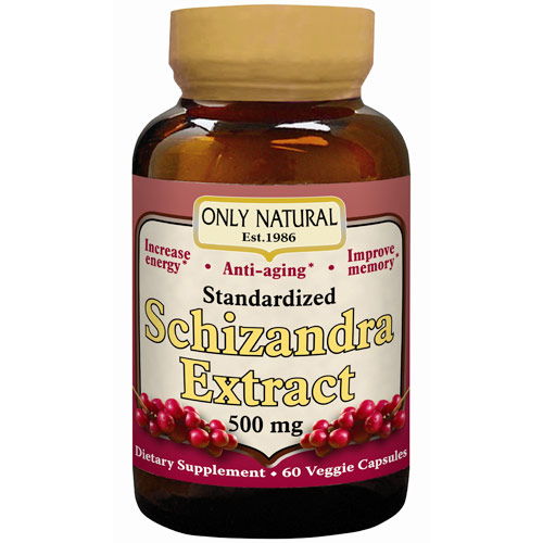 Only Natural Inc. Schizandra Extract 500 mg, 60 Veggie Capsules, Only Natural Inc.