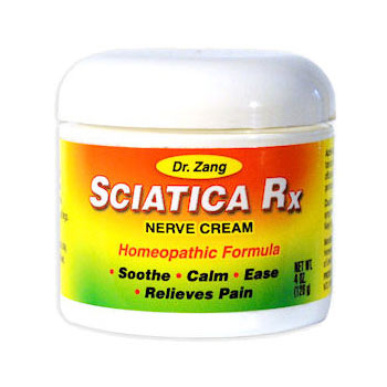 Dr. Zang Homeopathic Sciatica Rx, Nerve Cream (Soothe & Relieve Pain) 4 oz, Dr. Zang Homeopathic