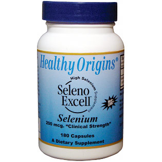 Healthy Origins Seleno Excell Selenium, 200 mcg, 180 Capsules, Healthy Origins