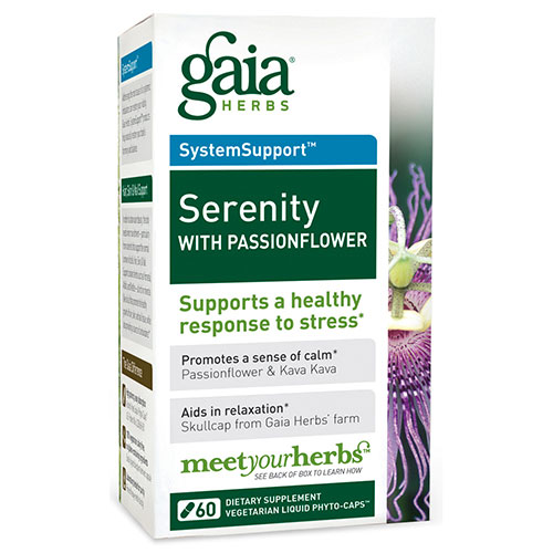 Gaia Herbs Serenity with Passionflower, 60 Liquid Phyto-Caps, Gaia Herbs