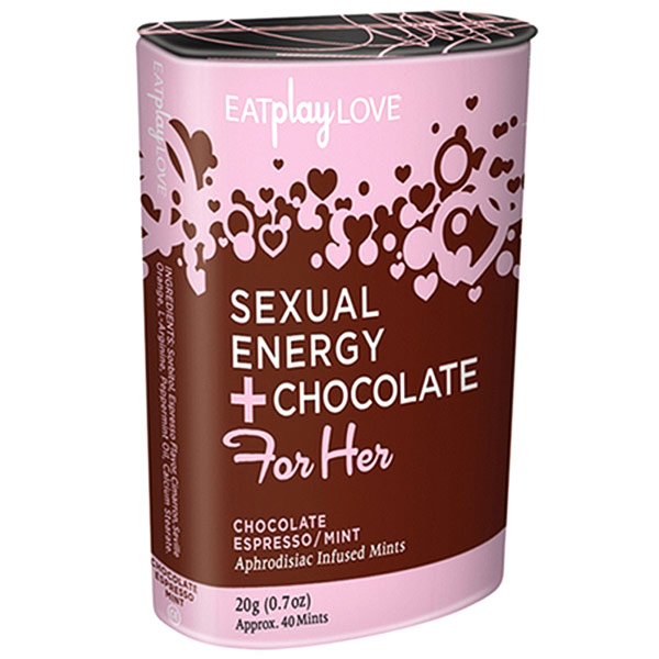 Icon Brands Inc Eat Play Love Sexual Energy + Chocolate for Her, Espresso Mints, 20 g, Icon Brands Inc