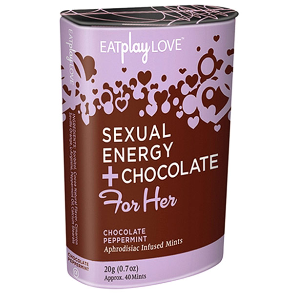 Icon Brands Inc Eat Play Love Sexual Energy + Chocolate for Her, Peppermint Mints, 20 g, Icon Brands Inc