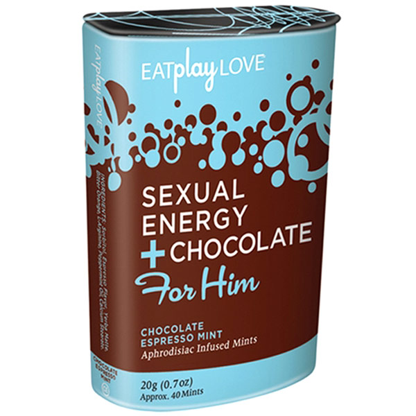 Icon Brands Inc Eat Play Love Sexual Energy + Chocolate for Him, Espresso Mints, 20 g, Icon Brands Inc