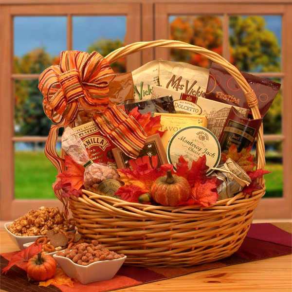 Elegant Gift Baskets Online Shades of Fall Snack Gift Basket, Elegant Gift Baskets Online