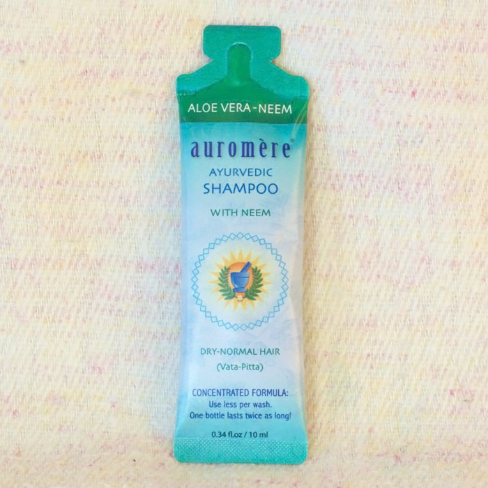 Auromere Ayurvedic Aloe Vera-Neem Shampoo, Trial Size, 25 ml, Auromere