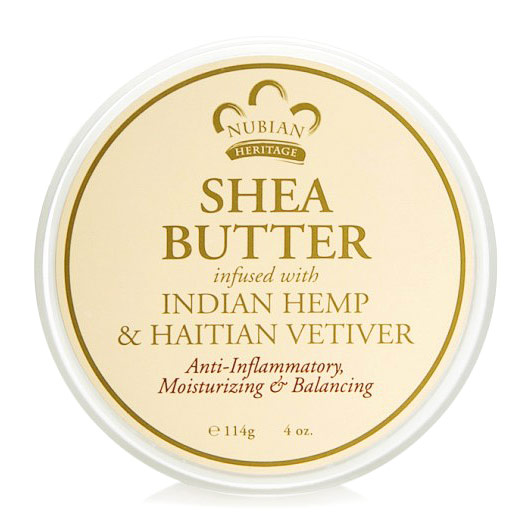 Nubian Heritage Shea Butter, Infused with Indian Hemp & Haitian Vetiver, 4 oz, Nubian Heritage