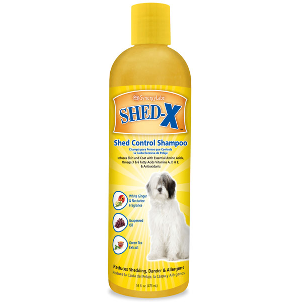 Synergy Labs Shed-X Shed Control Shampoo for Dogs & Cats, 16 oz, Synergy Labs