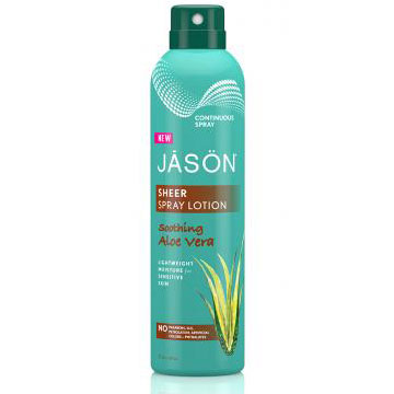 Jason Natural Sheer Spray Lotion - Soothing Aloe Vera, 6 oz, Jason Natural