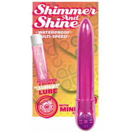 Doc Johnson Shimmer & Shine Vibe - Pink w/Champagne Lube, Doc Johnson