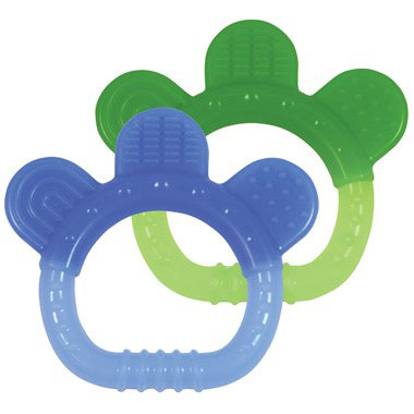 unknown Sili Paw Teether, 100% Silicone, Assorted Colors, 2 Pack, Green Sprouts