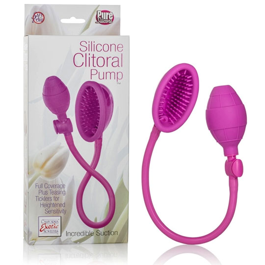 California Exotic Novelties Silicone Clitoral Pump With Teasing Ticklers - Pink, California Exotic Novelties