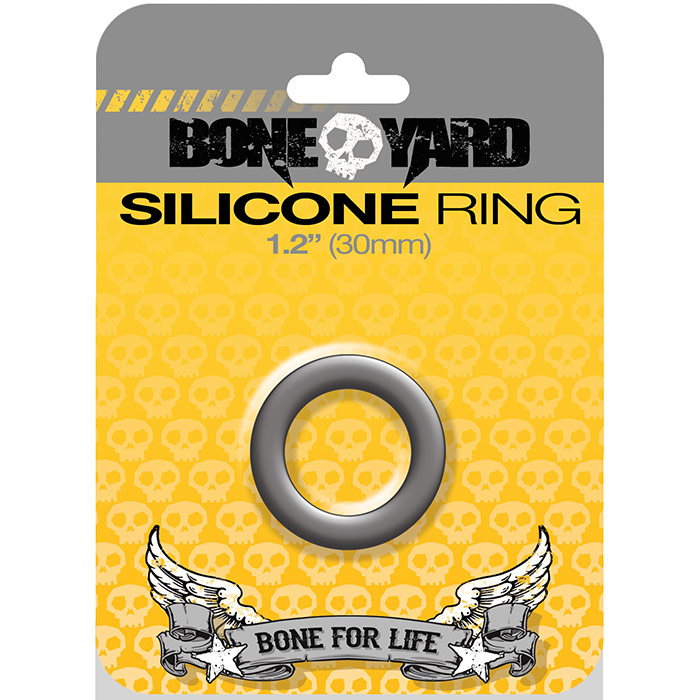 Silicone Cock Ring 30 mm - Gray, Boneyard