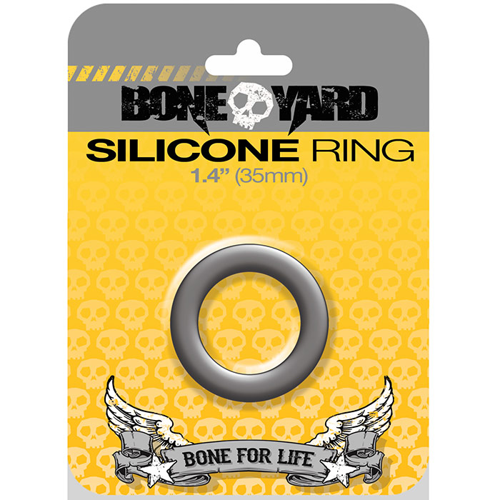 Silicone Cock Ring 35 mm - Gray, Boneyard